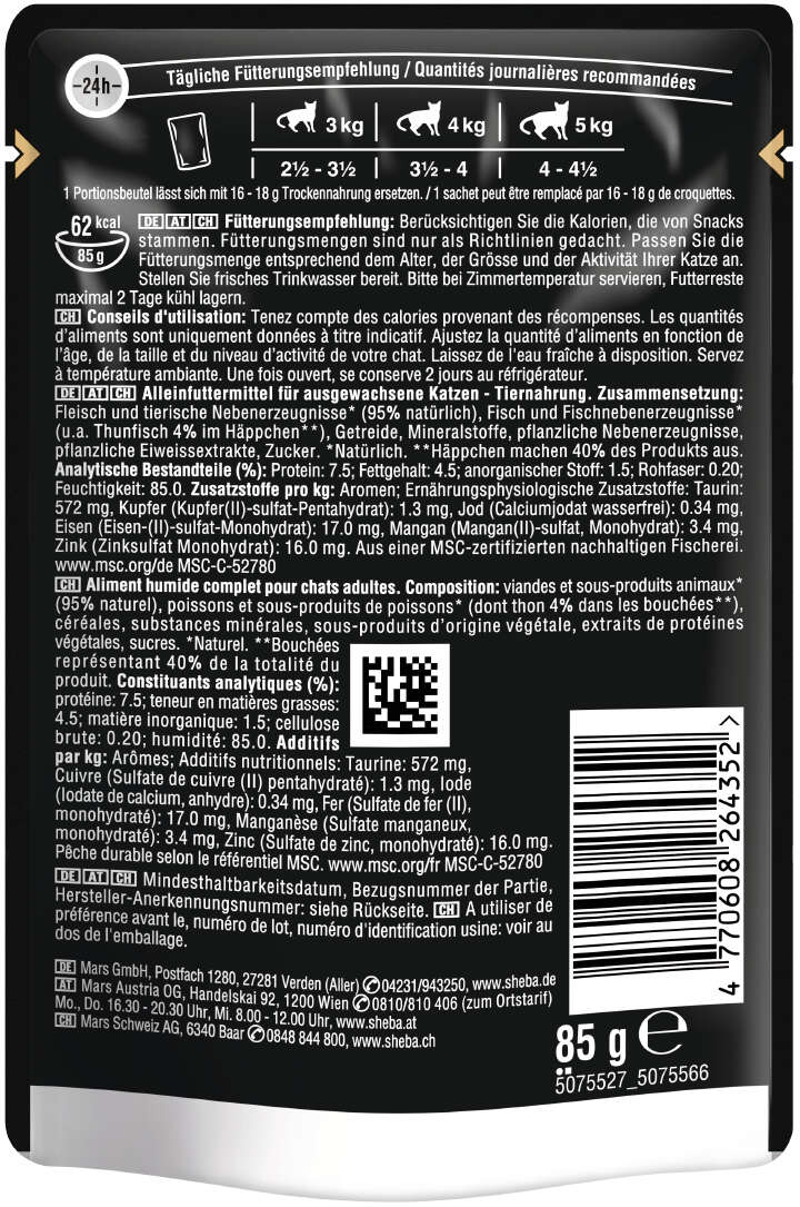 Sheba Katzen-Nassfutter Collection Sauce Lover mit Thunfisch MSC